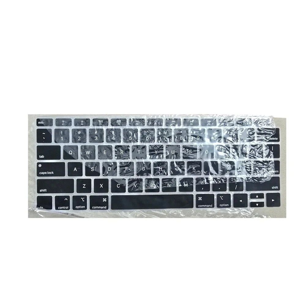 Black TPU Keyboard Cover for 16 inch MacBook Pro US CA Layout Protective Skin